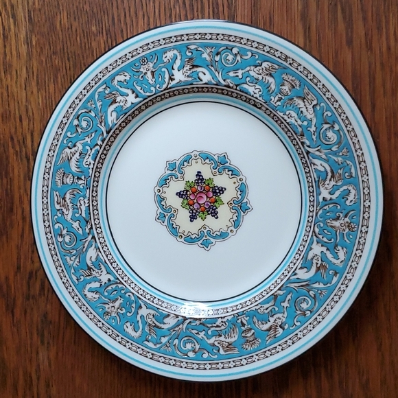 Vintage Wedgewood Florentine Turquoise Rim Fruit Center& White Body - Picture 5 of 7
